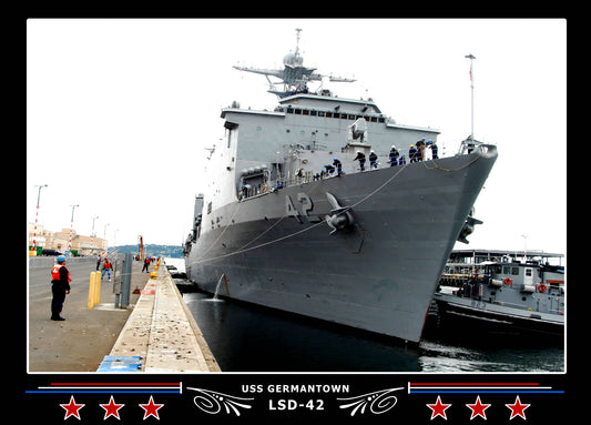 USS Germantown LSD42 Canvas Photo Print