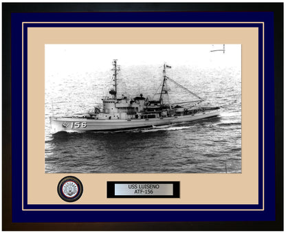 USS LUISENO ATF-156 Framed Navy Ship Photo Blue