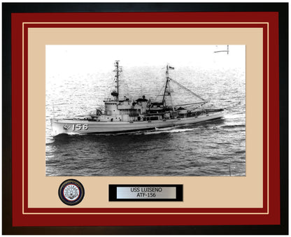 USS LUISENO ATF-156 Framed Navy Ship Photo Burgundy