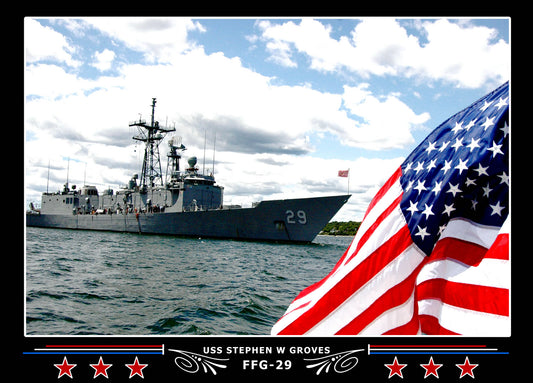 USS Stephen W Groves FFG-29 Canvas Photo Print