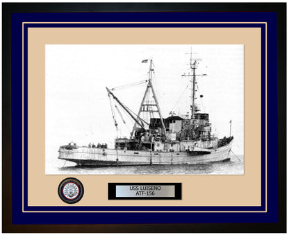 USS LUISENO ATF-156 Framed Navy Ship Photo Blue