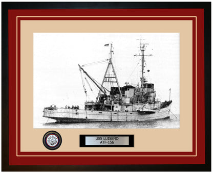 USS LUISENO ATF-156 Framed Navy Ship Photo Burgundy