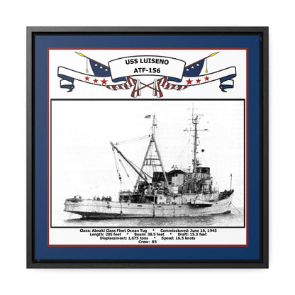 USS Luiseno ATF-156 Navy Floating Frame Photo Front View