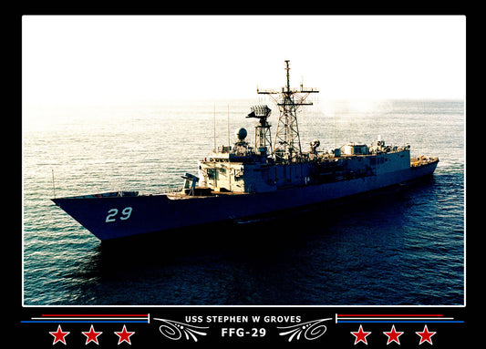 USS Stephen W Groves FFG-29 Canvas Photo Print