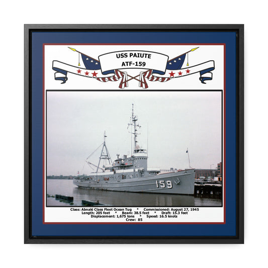 USS Paiute ATF-159 Navy Floating Frame Photo Front View