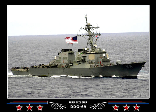 USS Milius DDG-69 Canvas Photo Print