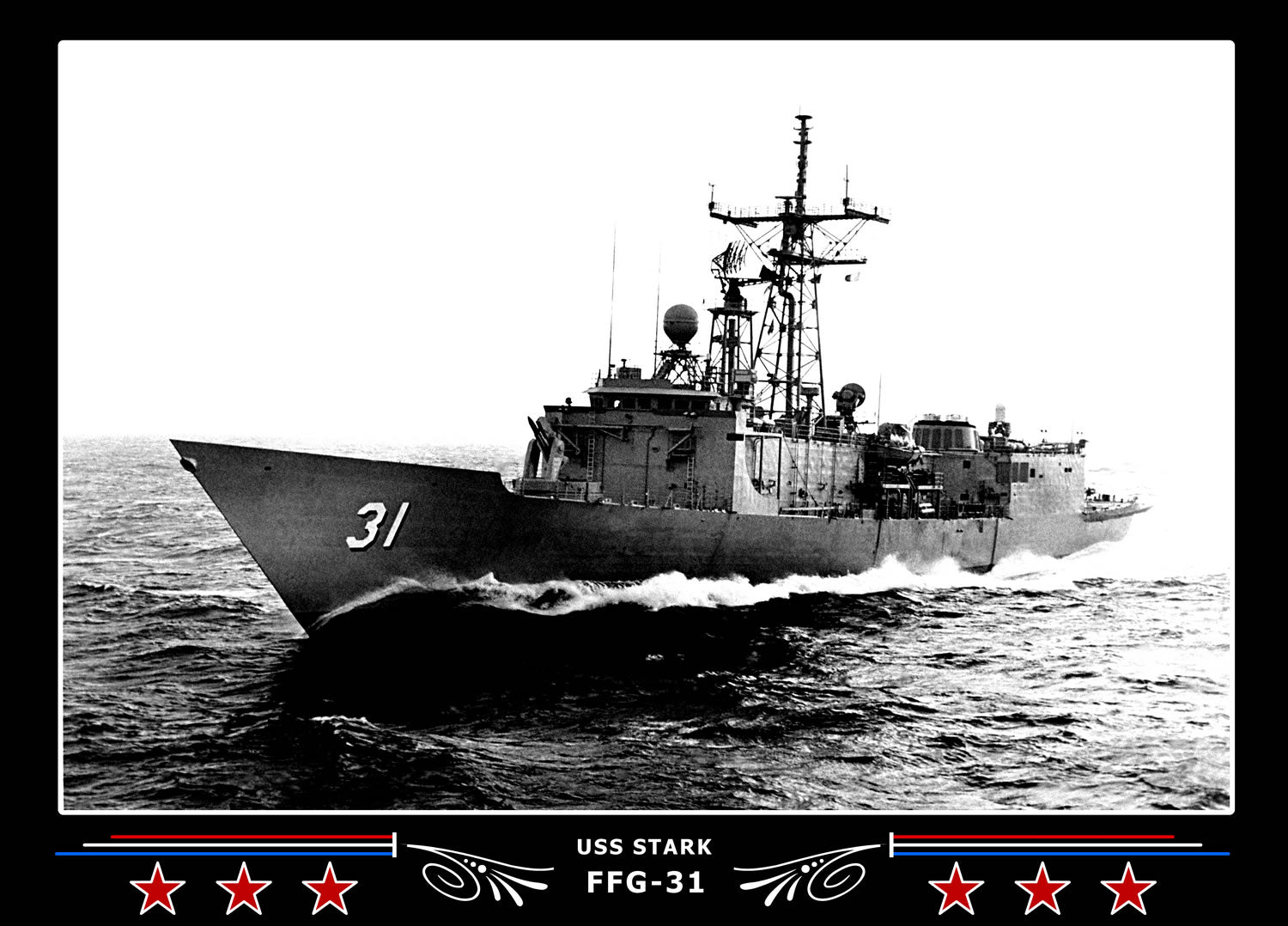 USS Stark FFG-31 Canvas Photo Print