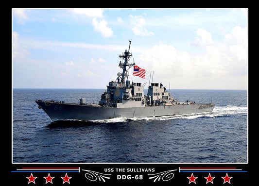 USS The Sullivans DDG-68 Canvas Photo Print
