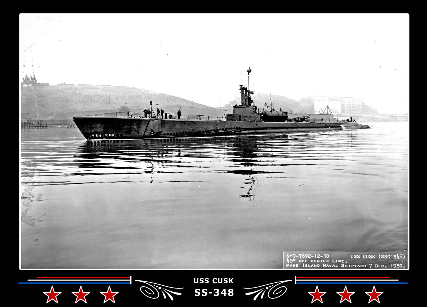 USS Cusk SS-348 Canvas Photo Print