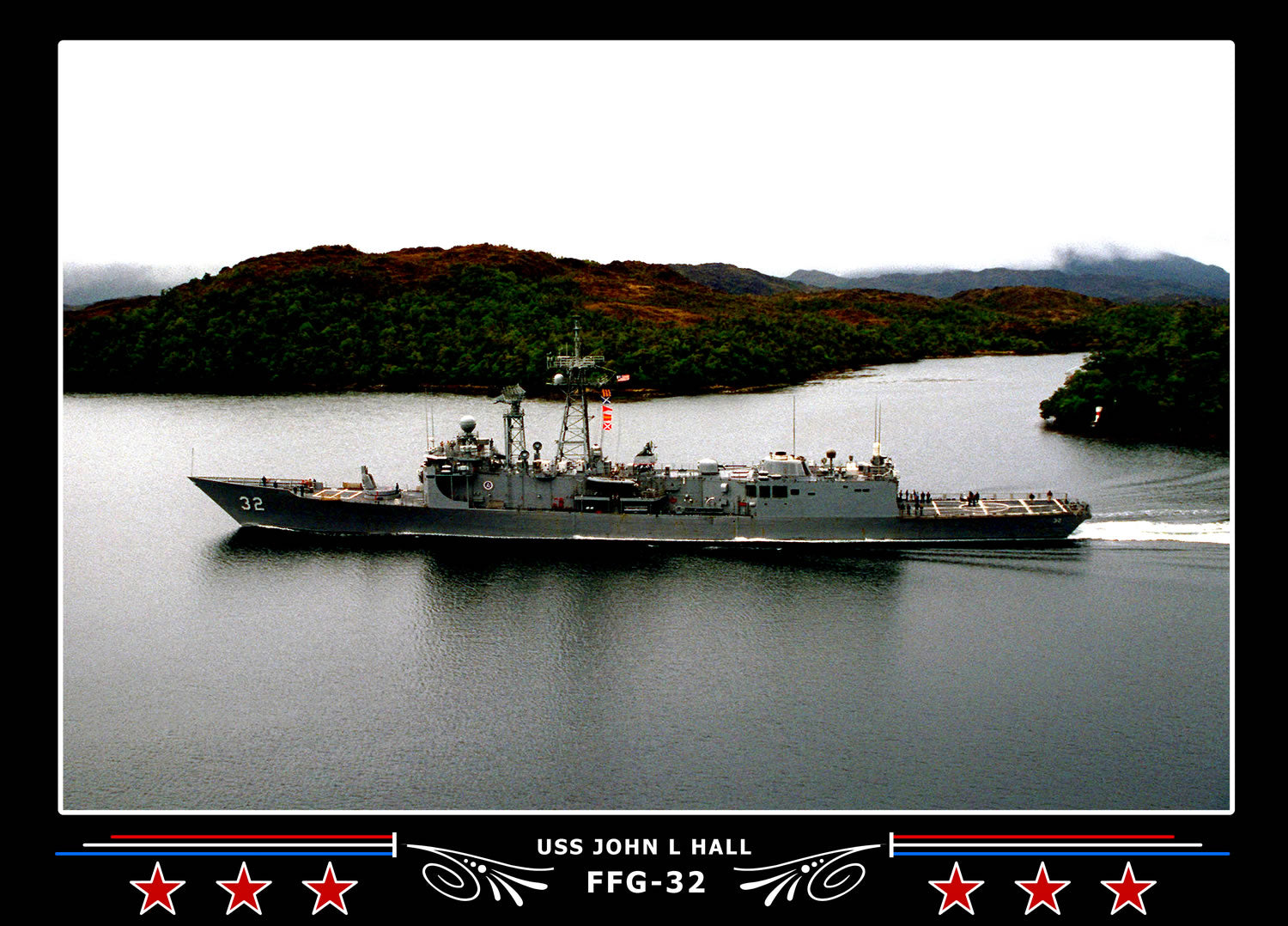 USS John L Hall FFG-32 Canvas Photo Print
