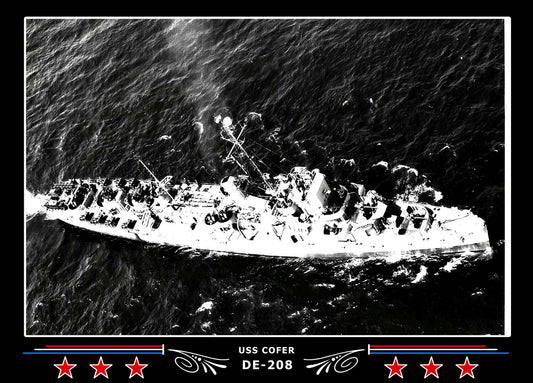 USS Cofer DE-208 Canvas Photo Print