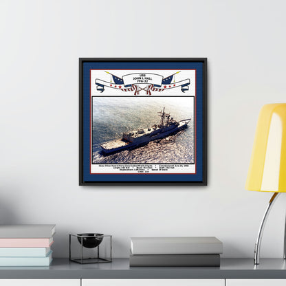 USS John L Hall FFG-32 Navy Floating Frame Photo Desk View