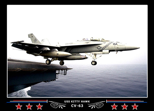USS Kitty Hawk CV-63 Canvas Photo Print