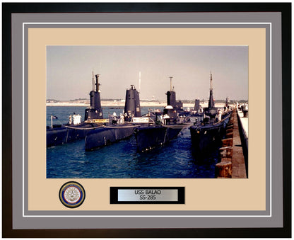 USS Balao SS-285 Framed Navy Ship Photo Grey