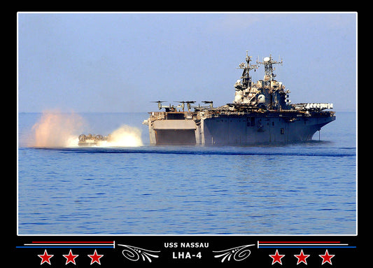 USS Nassau LHA4 Canvas Photo Print