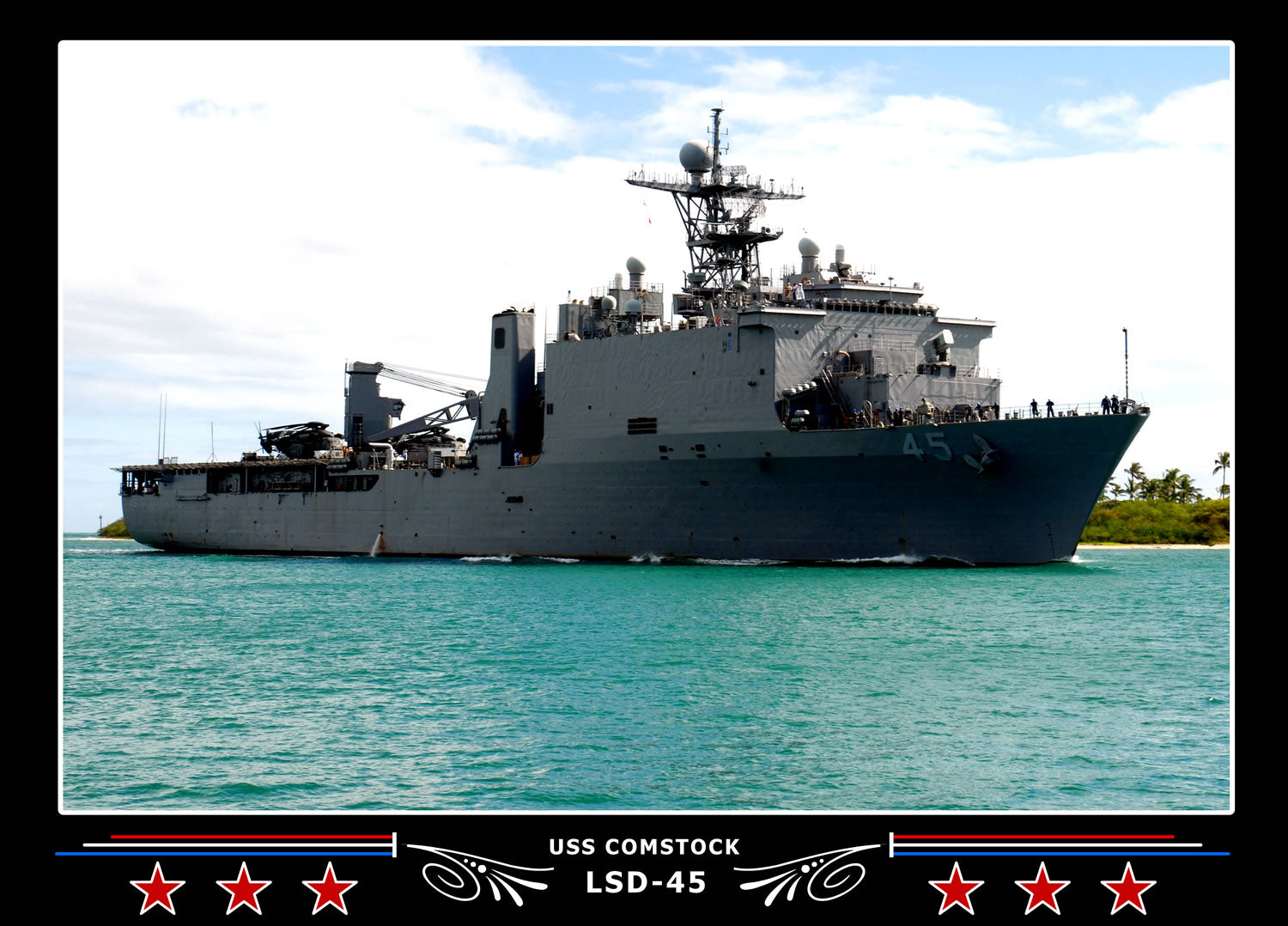 USS Comstock LSD45 Canvas Photo Print