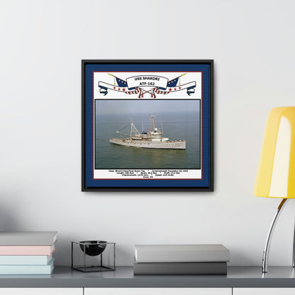 USS Shakori ATF-162 Navy Floating Frame Photo Desk View