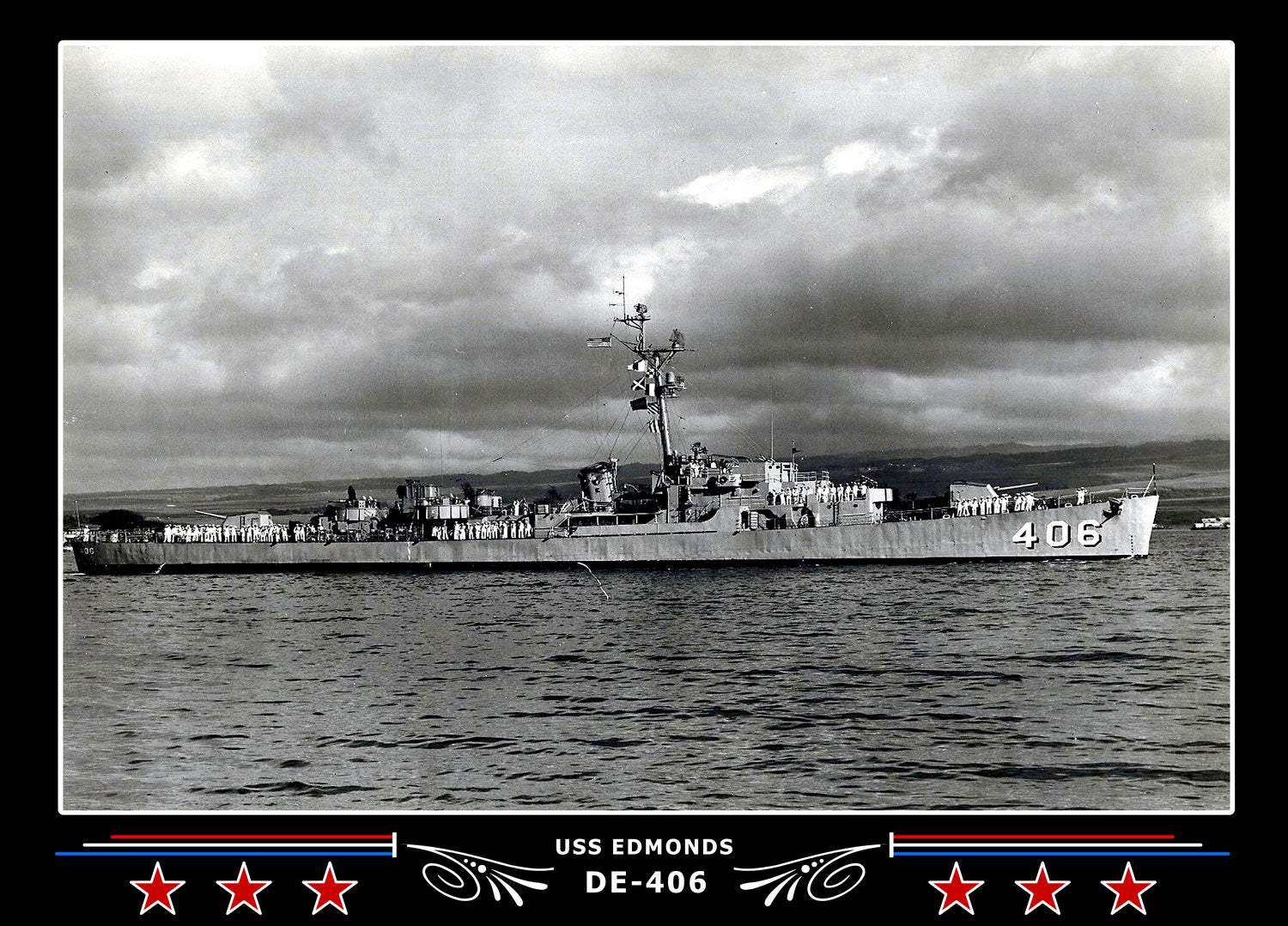 USS Edmonds DE-406 Canvas Photo Print