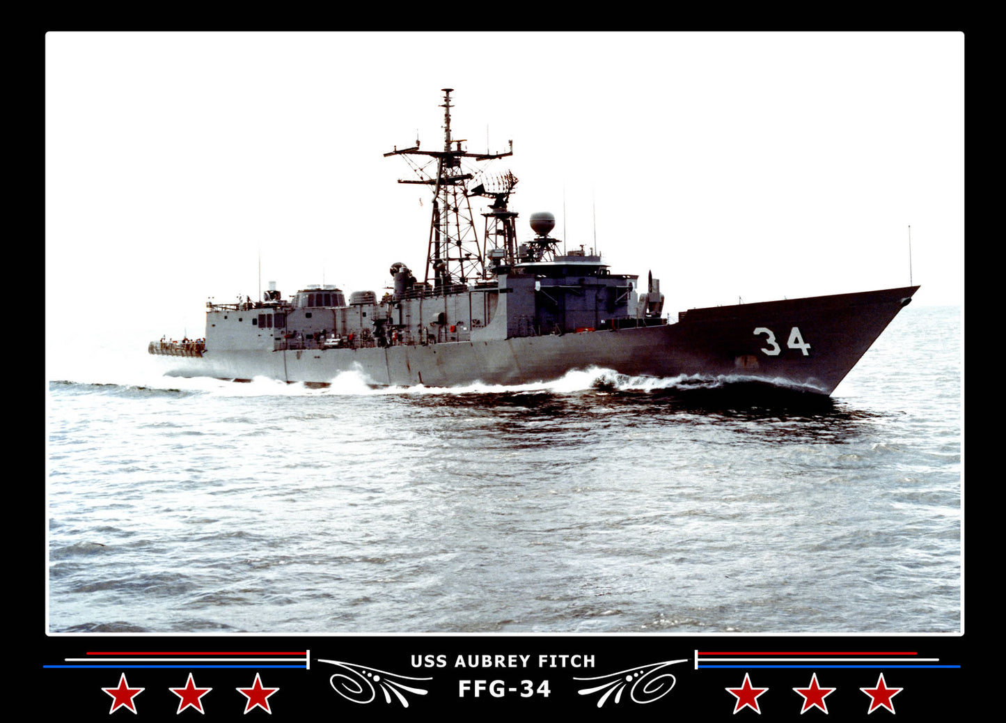USS Aubrey Fitch FFG-34 Canvas Photo Print