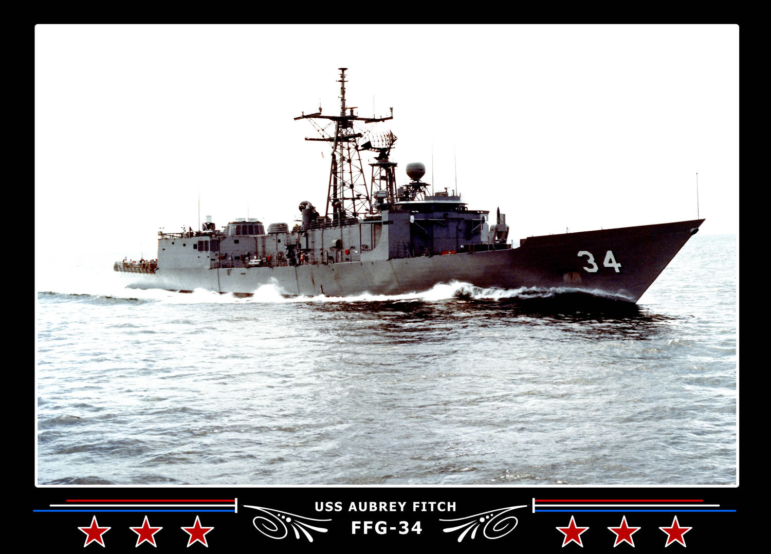 USS Aubrey Fitch FFG-34 Canvas Photo Print