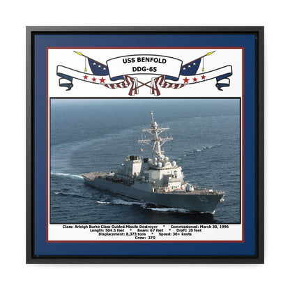 USS Benfold DDG-65 Navy Floating Frame Photo Front View