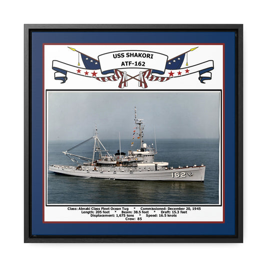 USS Shakori ATF-162 Navy Floating Frame Photo Front View