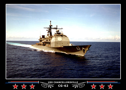 USS Chancellorsville CG-62 Canvas Photo Print