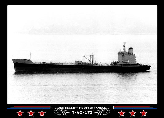 USS Sealift Mediterranean T-AO-173 Canvas Photo Print