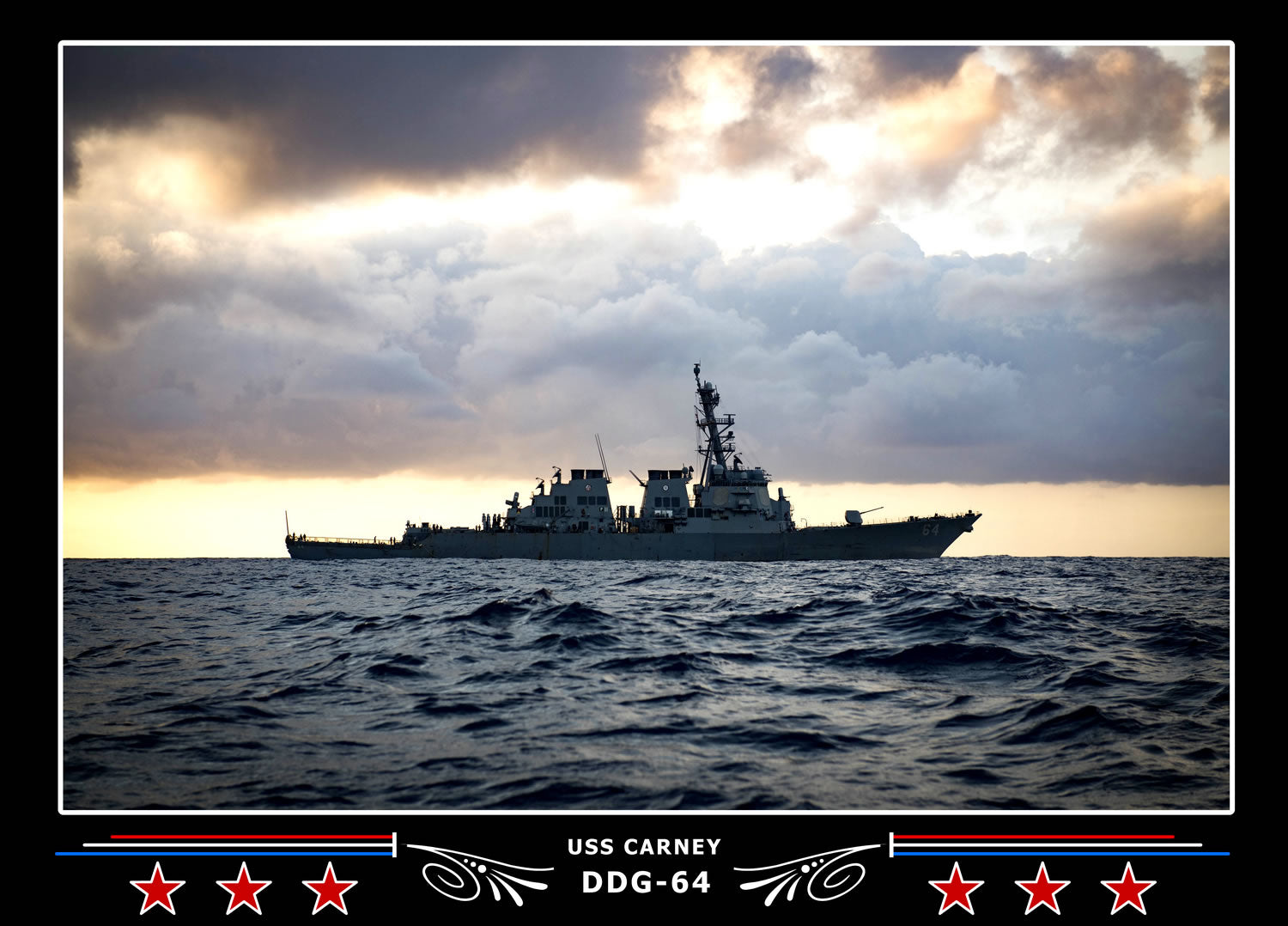 USS Carney DDG-64 Canvas Photo Print