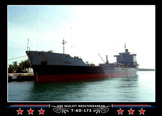 USS Sealift Mediterranean T-AO-173 Canvas Photo Print