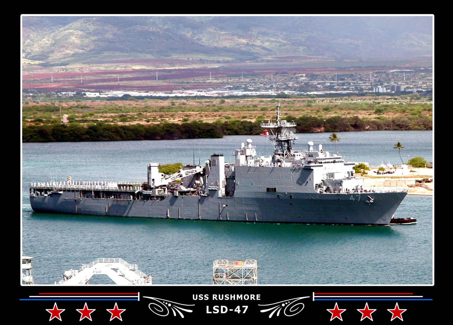 USS Rushmore LSD47 Canvas Photo Print