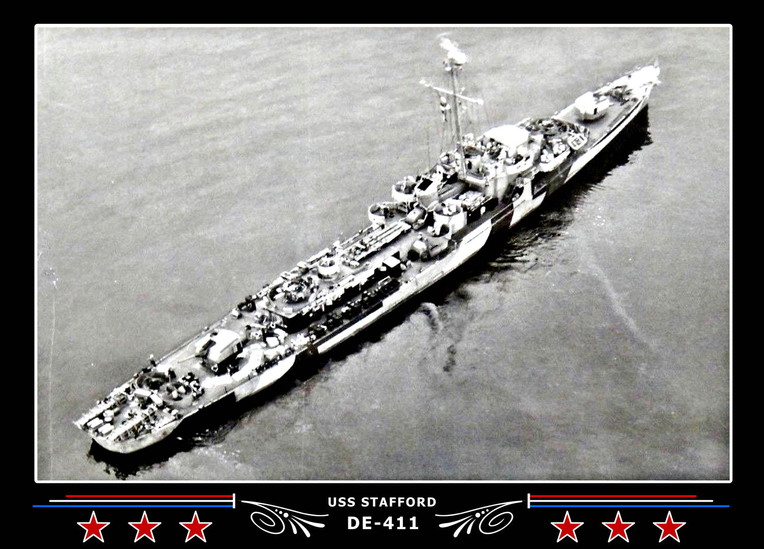 USS Stafford DE-411 Canvas Photo Print