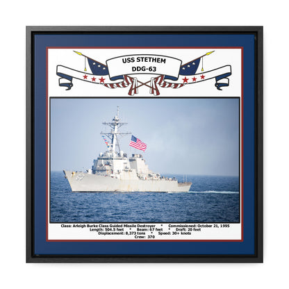 USS Stethem DDG-63 Navy Floating Frame Photo Front View