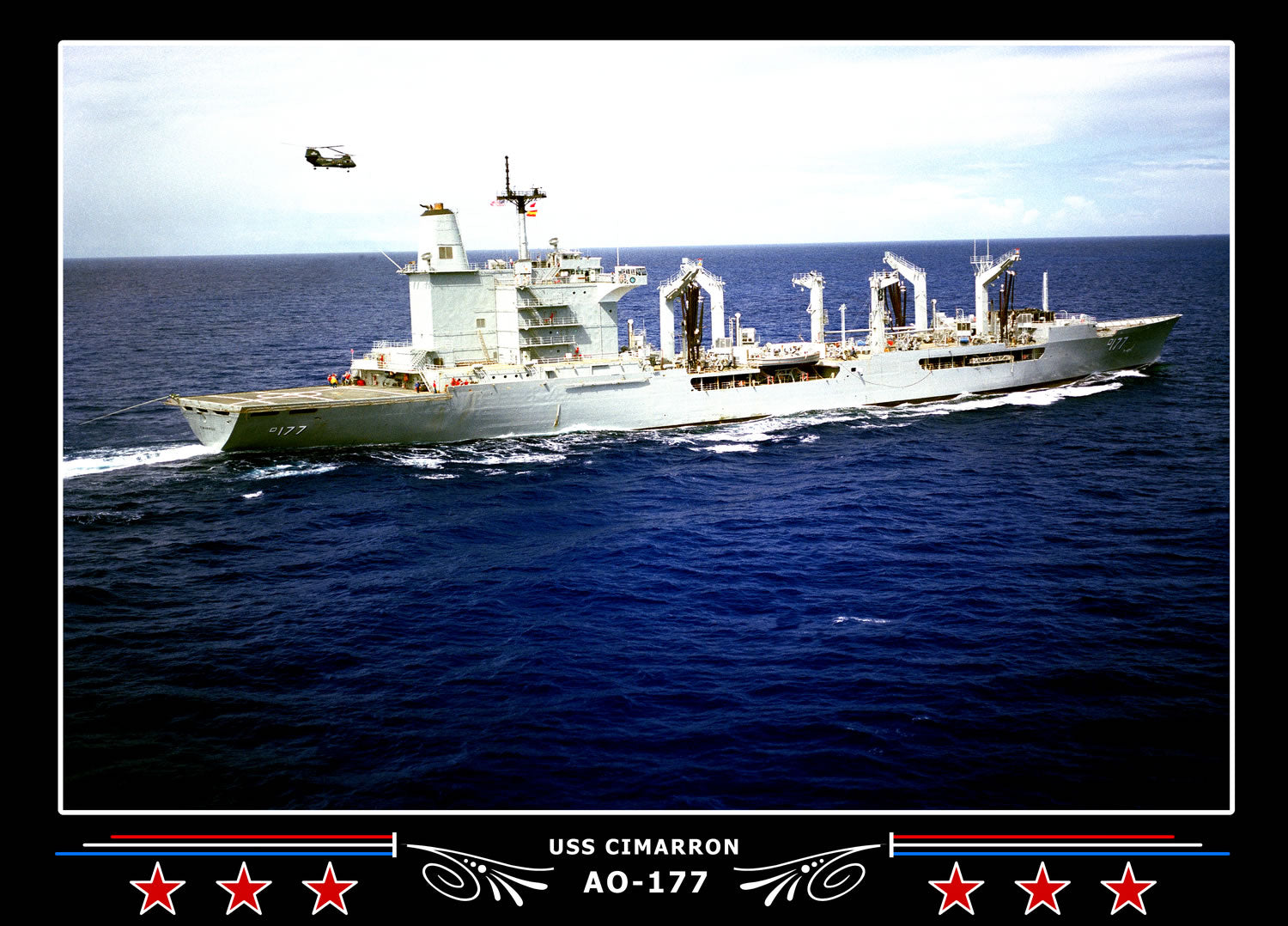 USS Cimarron AO-177 Canvas Photo Print