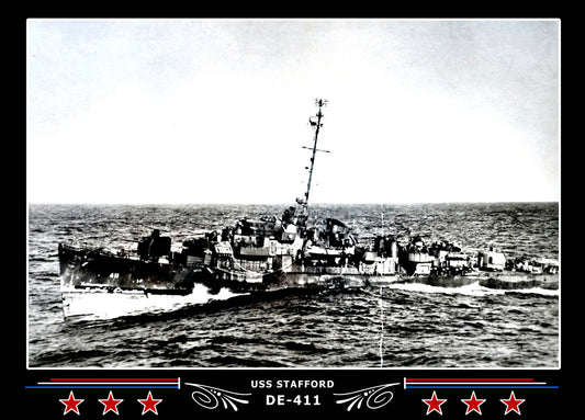USS Stafford DE-411 Canvas Photo Print