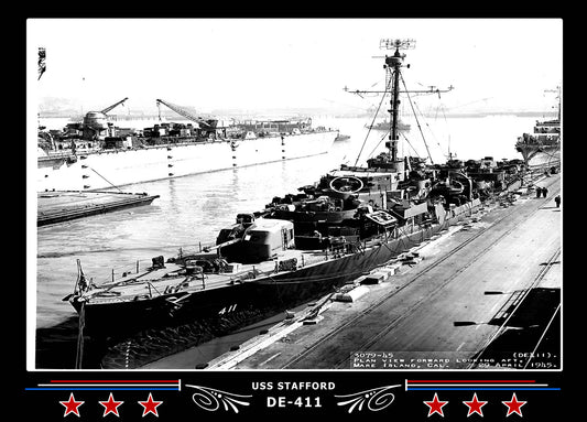 USS Stafford DE-411 Canvas Photo Print