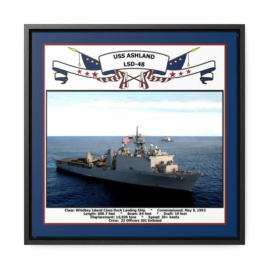 USS Ashland LSD-48 Navy Floating Frame Photo Front View