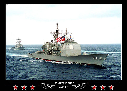 USS Gettysburg CG-64 Canvas Photo Print