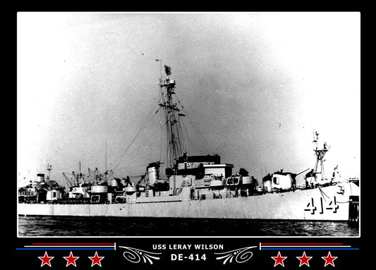 USS Leray Wilson DE-414 Canvas Photo Print
