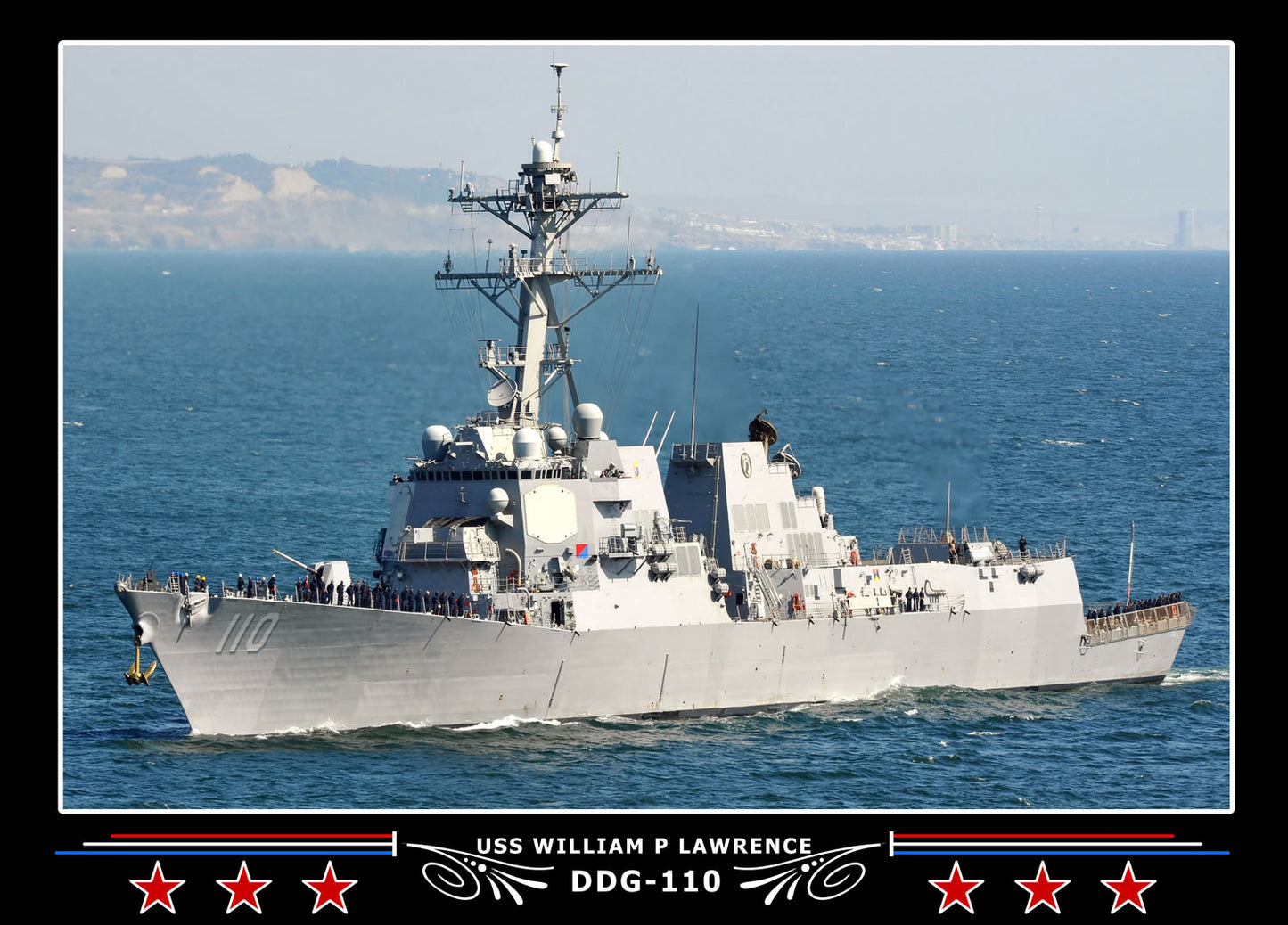 USS William P Lawrence DDG-110 Canvas Photo Print