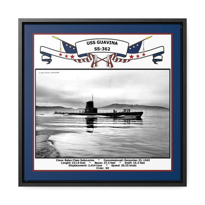 USS Guavina SS-362 Navy Floating Frame Photo Front View