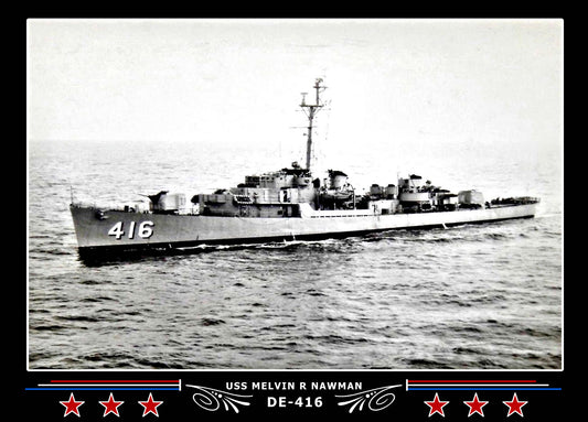 USS Melvin R Nawman DE-416 Canvas Photo Print