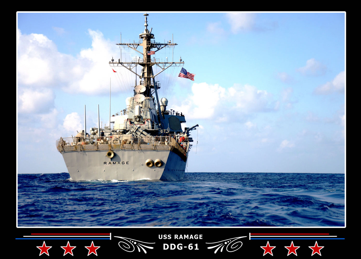USS Ramage DDG-61 Canvas Photo Print