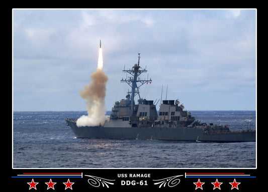 USS Ramage DDG-61 Canvas Photo Print