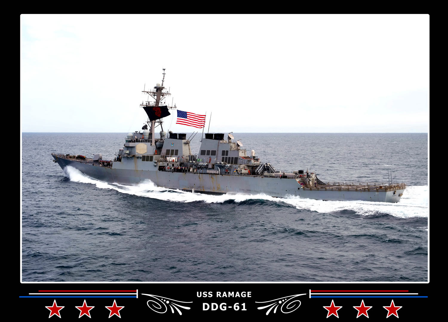USS Ramage DDG-61 Canvas Photo Print