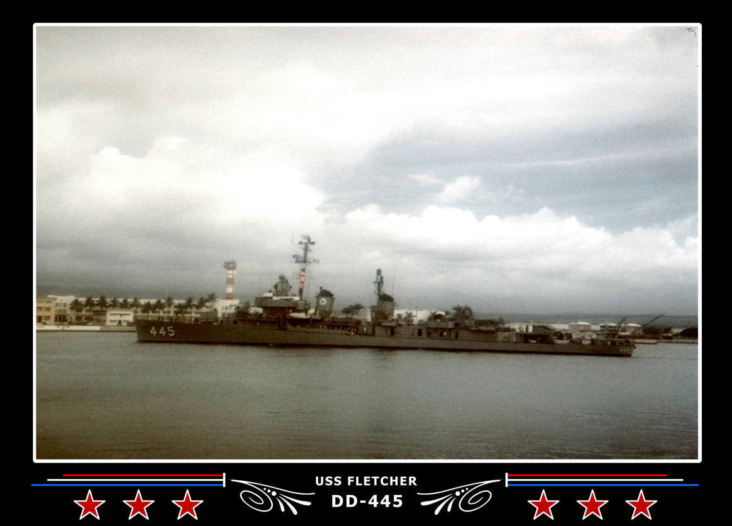 USS Fletcher DD-445 Canvas Photo Print