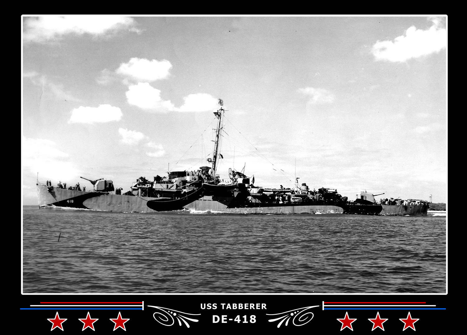 USS Tabberer DE-418 Canvas Photo Print