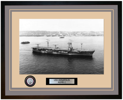 USS ANNAPOLIS AGMR-1 Framed Navy Ship Photo Grey