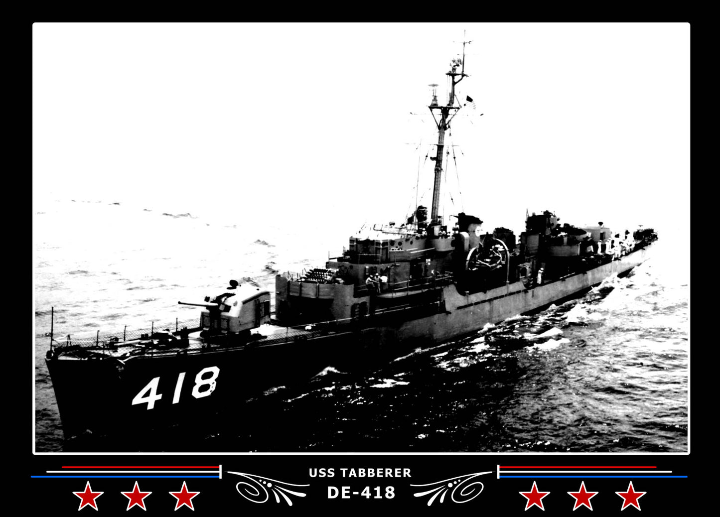 USS Tabberer DE-418 Canvas Photo Print