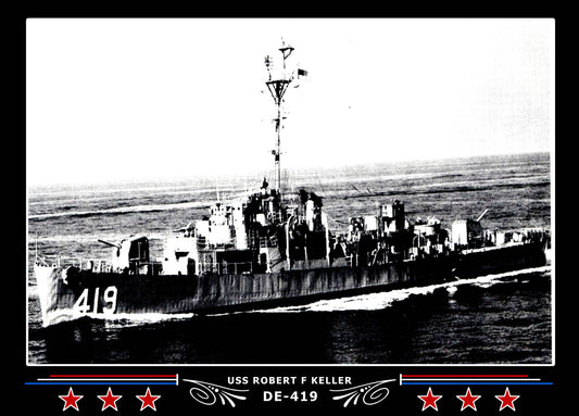 USS Robert F Keller DE-419 Canvas Photo Print